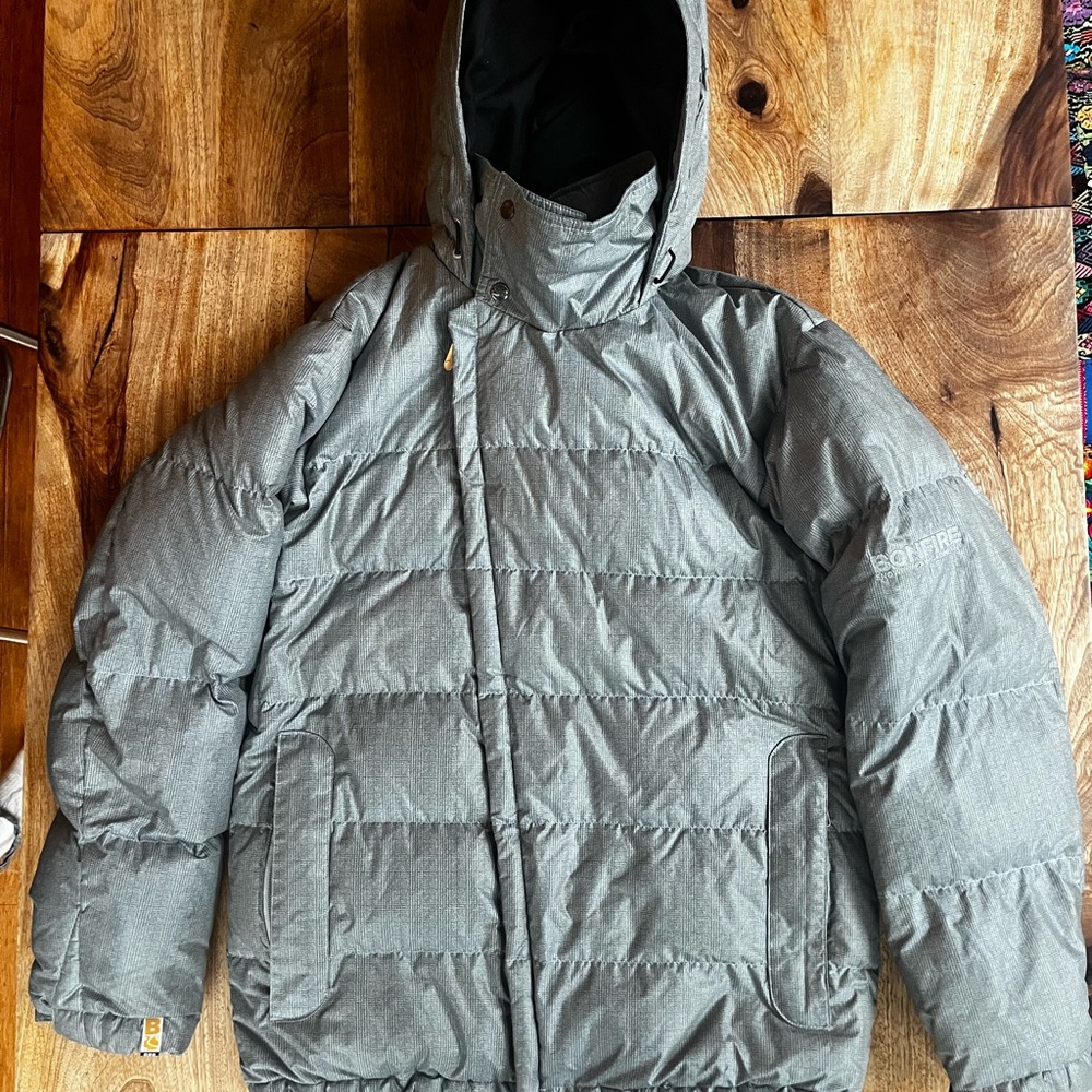 Bonfire Snowboarding Company Gray Puffer Dakar Jacket